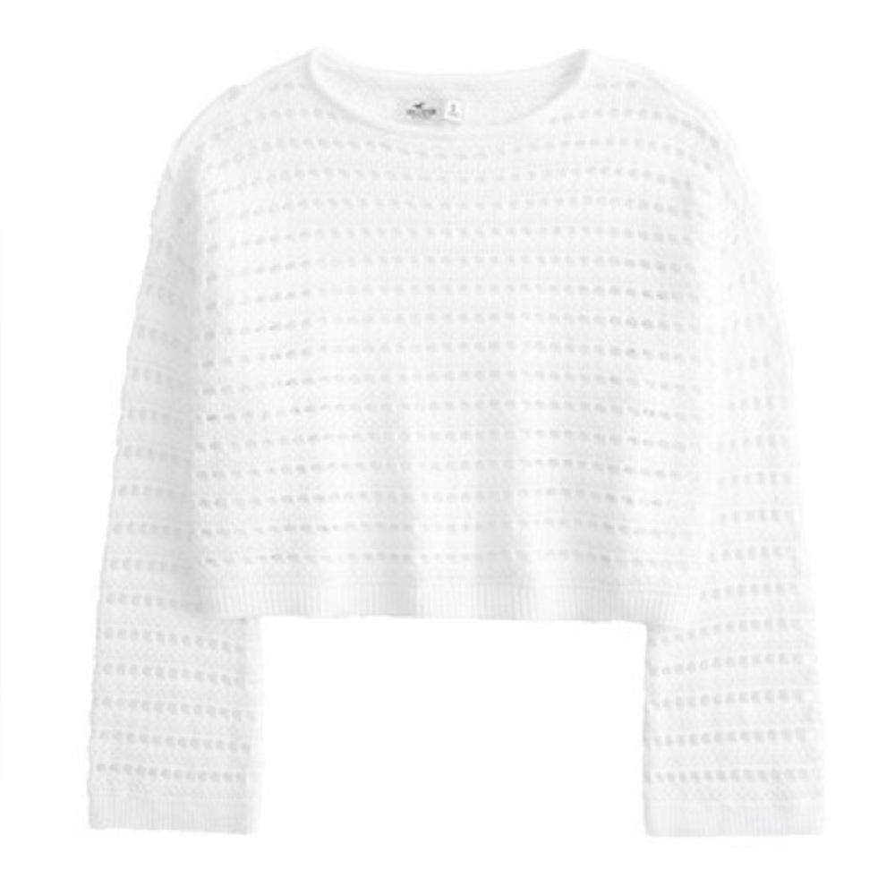 EUC Hollister cropped crochet sweater in XS